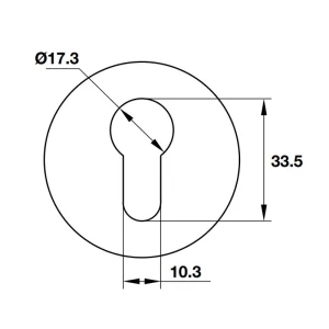 Nắp che ruột khoá Häfele màu đồng bóng PVD 900.52.775