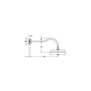 Sen đầu gắn tường Kyoto màu chrome Hafele 589.35.008
