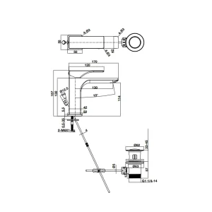 Vòi lavabo Hafele REGAL 110 có bộ xả kéo 589.78.000