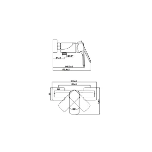 Bộ trộn nổi 1 đường nước Kobe chrome Hafele 589.15.006