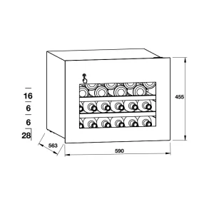 Tủ rượu âm tủ Hafele HW-C62BB 533.17.001