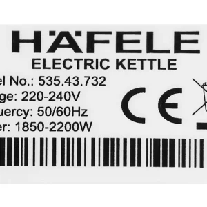 Ấm đun nước thủy tinh T-602C Hafele 535.43.732