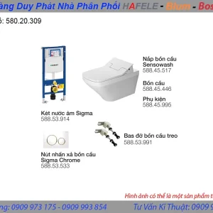Bồn cầu gắn tường Durastyle 580.20.309