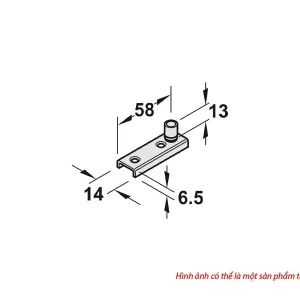 Dẫn hướng có bánh xe 10 mm Hafele 940.42.032