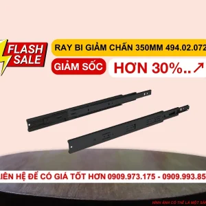 Ray bi giảm chấn màu đen 350mm Häfele 494.02.072