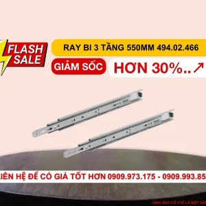 Ray bi 3 tầng Hafele 550mm 30kg 494.02.466
