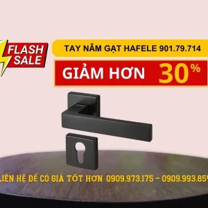 Tay nắm gạt TECHNA Hafele màu đen 901.79.714