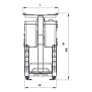 Giá dao thớt Hafele 300mm Inox 304 547.11.003