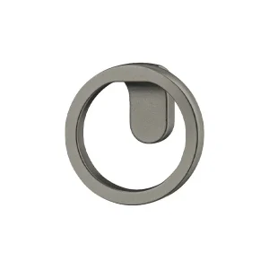 Tay nắm tủ Hafele màu xám kim loại 51mm 106.70.187
