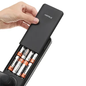 Khóa vân tay Hafele DL7600 màu đen mờ 912.20.230 (mã số, thẻ từ, vân tay, chìa cơ, kết nối App)