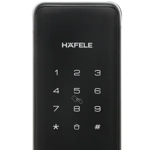 Khóa vân tay Hafele DL7600 màu đen mờ 912.20.230 (mã số, thẻ từ, vân tay, chìa cơ, kết nối App)