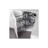 Kệ góc liên hoàn Hafele Inox 304 Mở trái 548.21.012