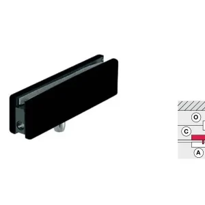 Kẹp đỉnh Hafele màu đen mờ 981.00.652