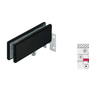 Kẹp đỉnh Hafele màu đen mờ 981.00.667