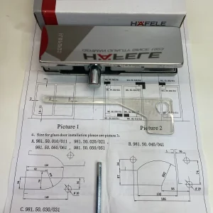 Kẹp đỉnh Hafele inox bóng 981.00.651