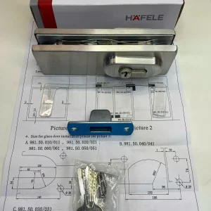 Kẹp khóa sàn Hafele Inox mờ 981.50.030