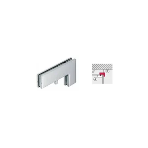 Kẹp kính L màu inox mờ DIY 489.81.040