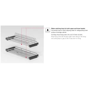 Kệ úp chén dĩa Hafele 600mm INOX 304 544.07.013