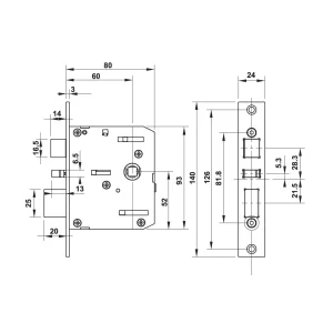 Khóa điện tử vân tay Hafele DL7100 912.05.498 (mã số, thẻ từ, chìa cơ, vân tay, kết nối App)