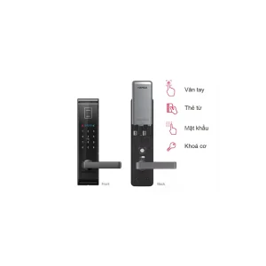 Khóa điện tử vân tay Häfele EL9000-TCS Màu xám 912.05.360 (mã số, thẻ từ, vân tay, chìa cơ)