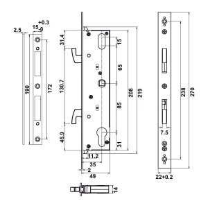 Khóa điện tử Hafele DL6600-SL cho cửa trượt 912.20.144 (mã số, thẻ từ, vân tay, chìa cơ, kết nối App)