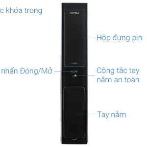 Khóa điện tử Vân tay Hafele PP8100 912.20.260 (mã số, thẻ từ, vân tay, chìa cơ, kết nối App Bluetooth)