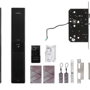 Khóa điện tử Vân tay Hafele PP8100 912.20.260 (mã số, thẻ từ, vân tay, chìa cơ, kết nối App Bluetooth)