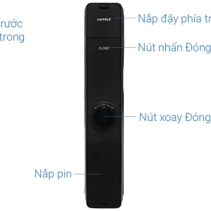 Khóa điện tử Hafele PP9000 Màu đen 912.05.691 (mã số, thẻ từ, vân tay, chìa cơ, kết nối App Bluetooth)