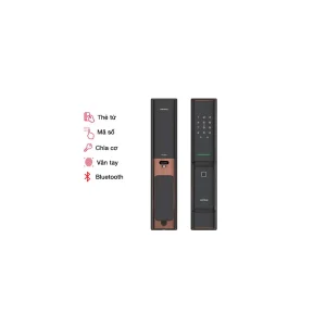Khóa điện tử Vân tay Hafele PP8100 912.20.287 (mã số, thẻ từ, vân tay, chìa cơ, kết nối App Bluetooth)