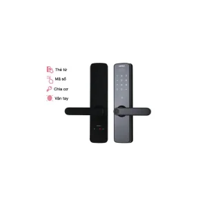 Khóa điện tử vân tay Hafele DL7100 912.05.498 (mã số, thẻ từ, chìa cơ, vân tay, kết nối App)