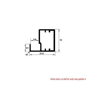 Khung nhôm kính Hafele màu đen 563.58.303
