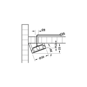 Nắp che lắp nổi hình tròn màu bạc Hafele 833.72.832