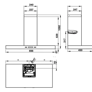 Máy hút mùi gắn tường Häfele 70cm HH-WI70C 539.81.158