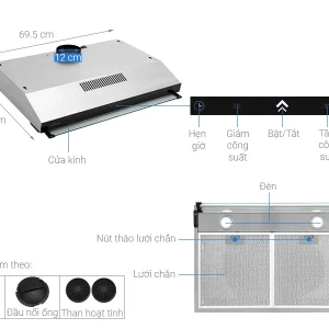 Máy hút mùi âm tủ Hafele 70cm HC-BI70B 538.86.095