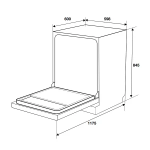 Máy rửa chén độc lập Hafele HDW-F6051S 538.21.370