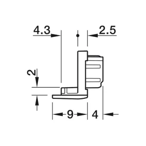 Nắp che cho thanh dẫn đèn 1103 Hafele 833.95.766