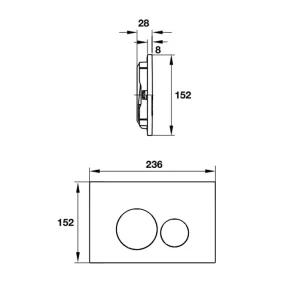 Nút nhấn xả thải Mechanical tròn : 588.73.544