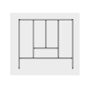 Bộ khay chia ngăn kéo rộng 600mm màu trắng mờ Hafele 552.52.807