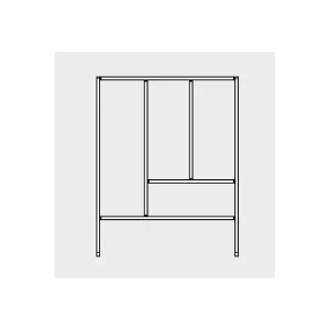 Bộ khay chia ngăn kéo rộng 450mm màu xám đậm Hafele 552.52.304