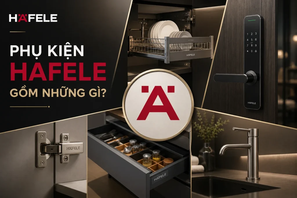 Hafele là thương hiệu gì? Phụ kiện Hafele gồm những gì? 27 Phụ kiện Hafele gồm những gì? Danh mục đầy đủ cho nhà ở hiện đại