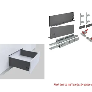 Ray hộp Hafele S4 chức năng nhấn mở Màu Xám 552.55.305