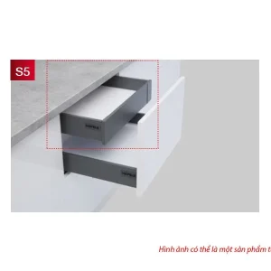 Ray hộp Hafele S5 chức năng giảm chấn Màu Xám 552.55.307