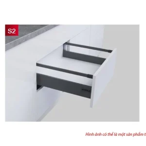 Ray hộp Hafele S2 chức năng giảm chấn màu xám 552.55.306