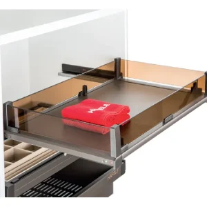 Rổ kéo bằng kính Häfele 800mm màu trắng 807.95.873