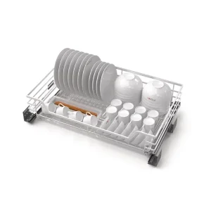 Kệ chén bát Inox 304 Hafele kèm ống đựng đũa 900mm 549.08.154