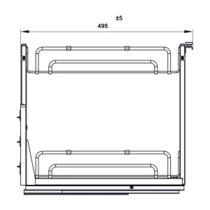 Kệ đựng gia vị Inox 304 Hafele 450mm 547.10.066