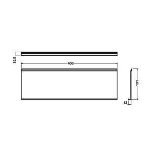 Kệ đa năng màu đen Hafele 406x130x16mm 523.00.310