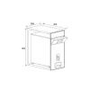 Thùng gạo Hafele 300mm mặt gương 549.32.990