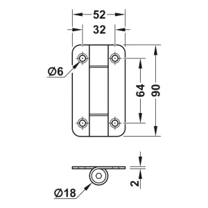 Bản lề thường Hafele 988.98.091