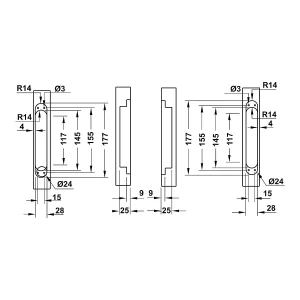 Bản lề âm Hafele ≤80kg/2 cái 927.03.029